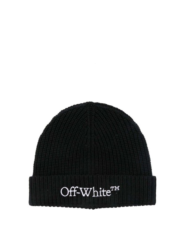 OFF-WHITE: cappelli - Berretto nero