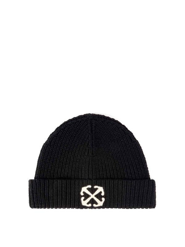 OFF-WHITE: cappelli - Berretto nero