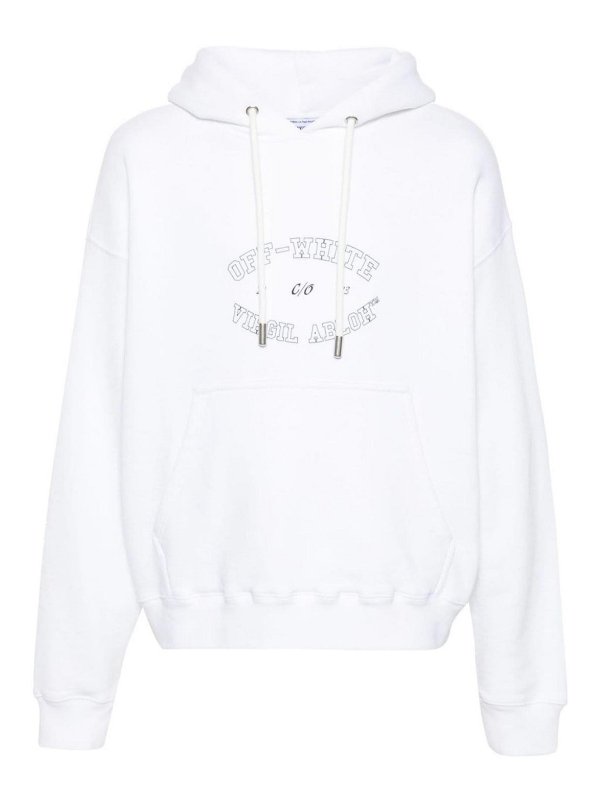 OFF-WHITE: Sweatshirts & Sweaters - Cotton Hoodie With Print