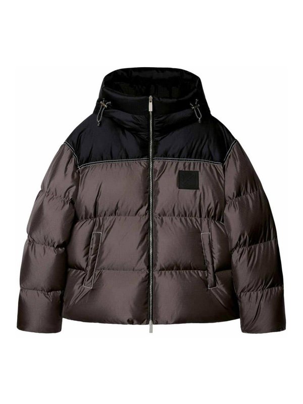 OFF-WHITE: ダウン・ハイテクジャケット - ダウンジャケット - グレー