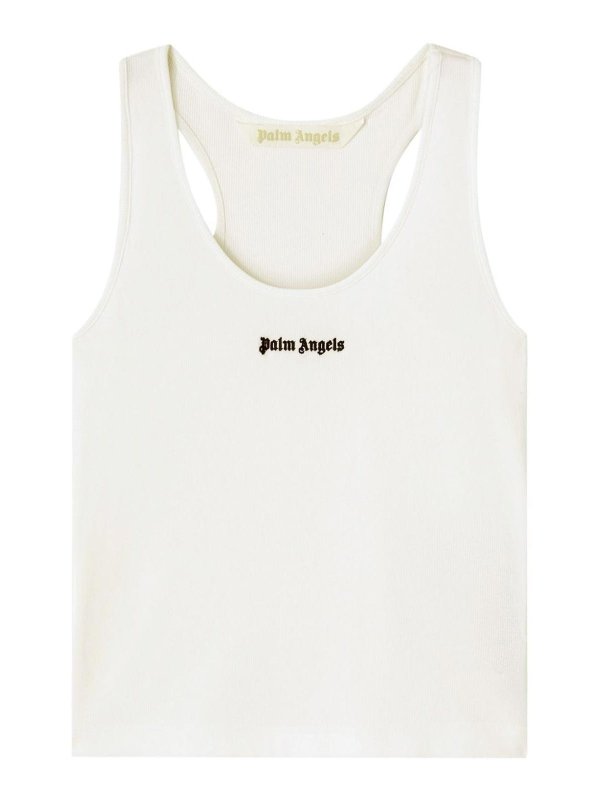 Palm Angels: トップス＆タンクトップ - White top