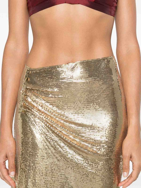 PACO RABANNE: Knielange und Midi Röcke online - Midirock - Gold