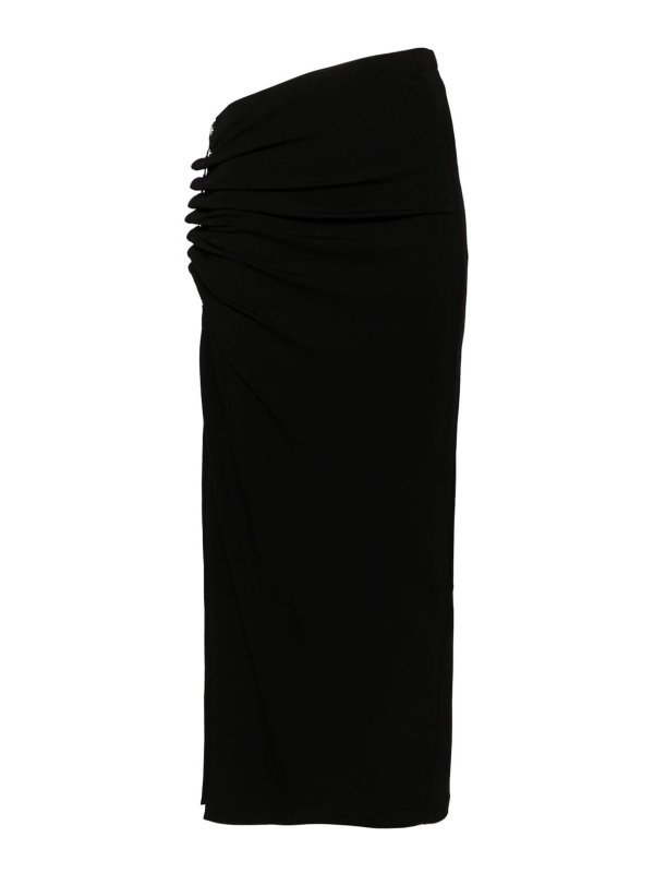 PACO RABANNE: Knee length skirts & Midi - Elastic Skirt With Side Slit