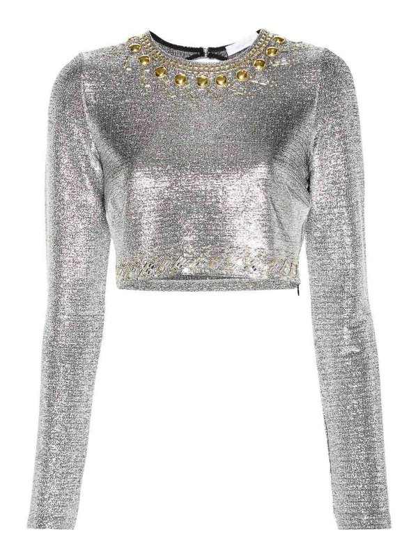 PACO RABANNE: Tops und Tank Tops - Top - Silber