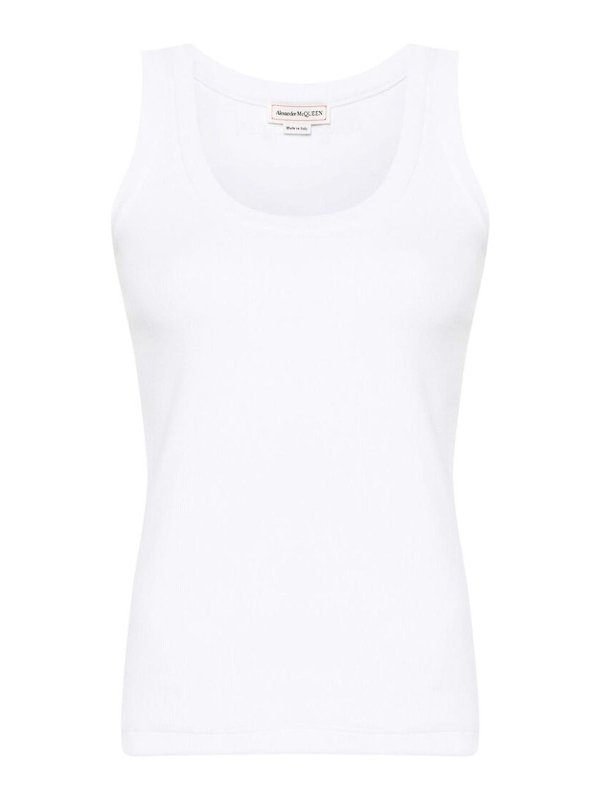 ALEXANDER MCQUEEN: トップス＆タンクトップ - トップ/タンクトップ - 白