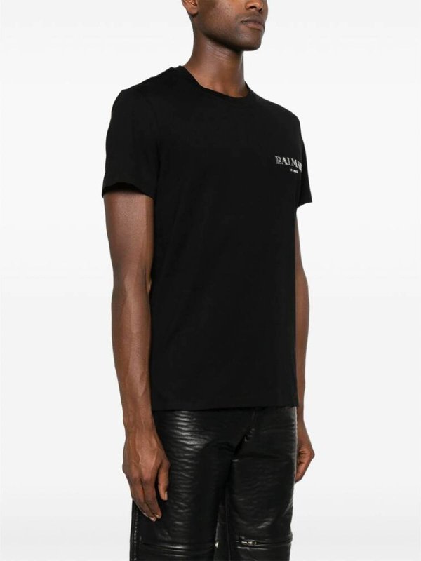 Tシャツ・カットソー BALMAIN Men T Shirts DH1EF000GD84EAC Black Balmain T-Shirt - Black - Men | DH1EF000GD84EAC | thebs.com
