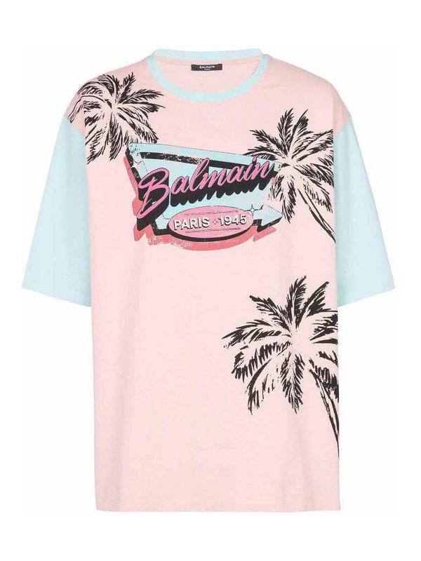 Balmain: T-shirts - T-Shirt - Nude