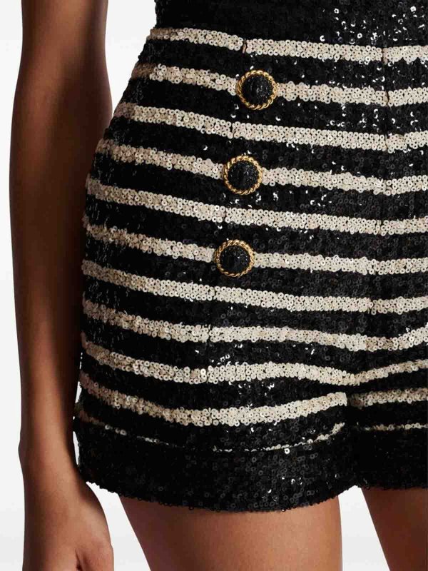 ショートパンツ - 黒 shop online: Balmain