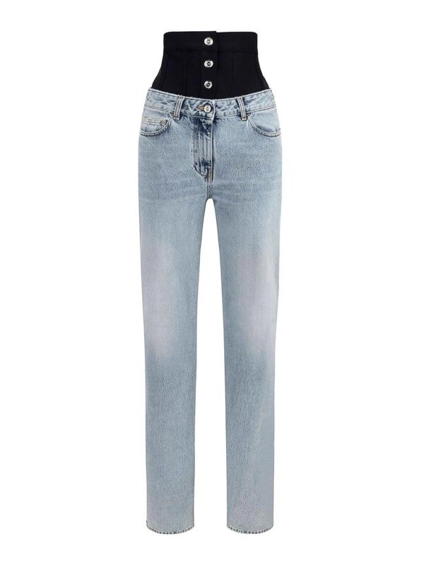 ELISABETTA FRANCHI: jeans dritti, a sigaretta - Jeans