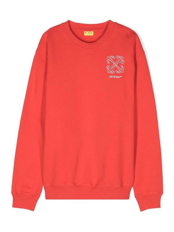 OFF-WHITE: Sudaderas y suéteres - Sudadera - Rojo