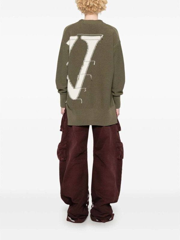 OFF-WHITE buy online Pull Col Rond - Vert