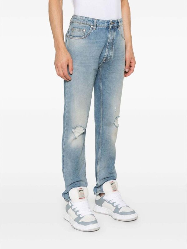 Palm Angels: Straight Leg Jeans online - Straight Leg Jeans - Blau