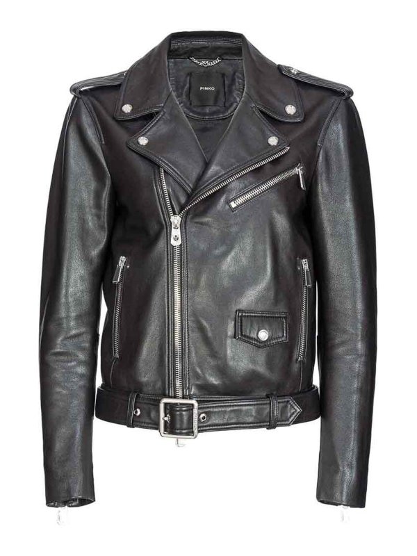 Pinko: leather jacket - Jacket