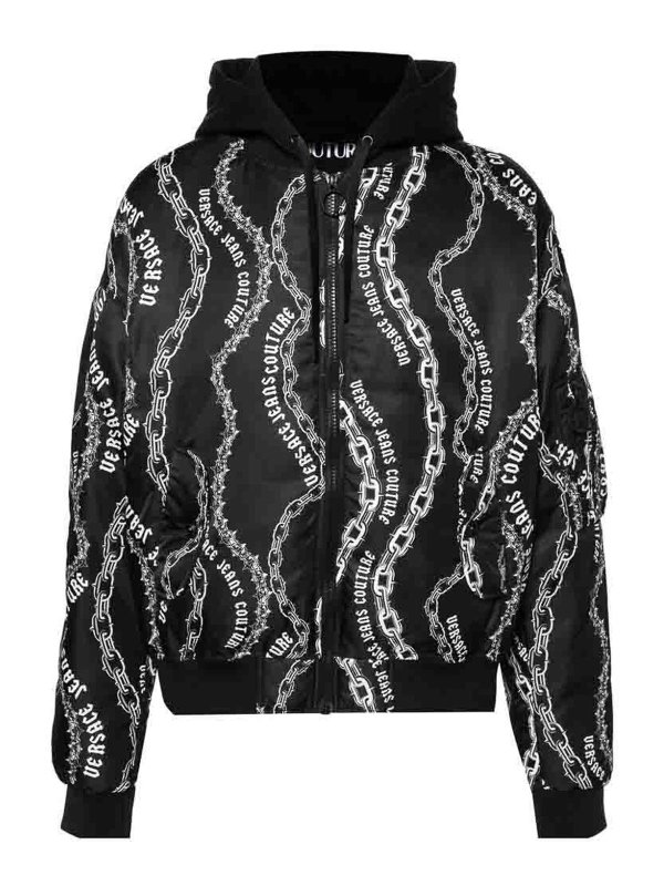 Versace Jeans Couture: Vestes-rembourrees - Blouson Rembourré - Noir