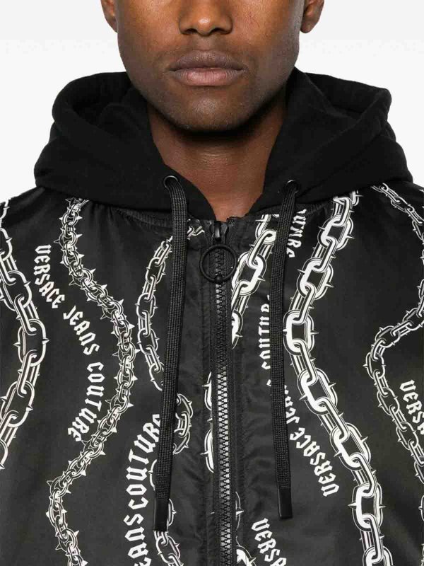 The Best Shops Versace Jeans Couture: Blouson Rembourré - Noir