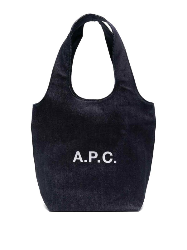 A.P.C.: トートバッグ - トートバッグ - ダークウォッシュ