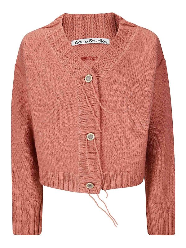 Acne Studios: cardigans - Frayed cardigan