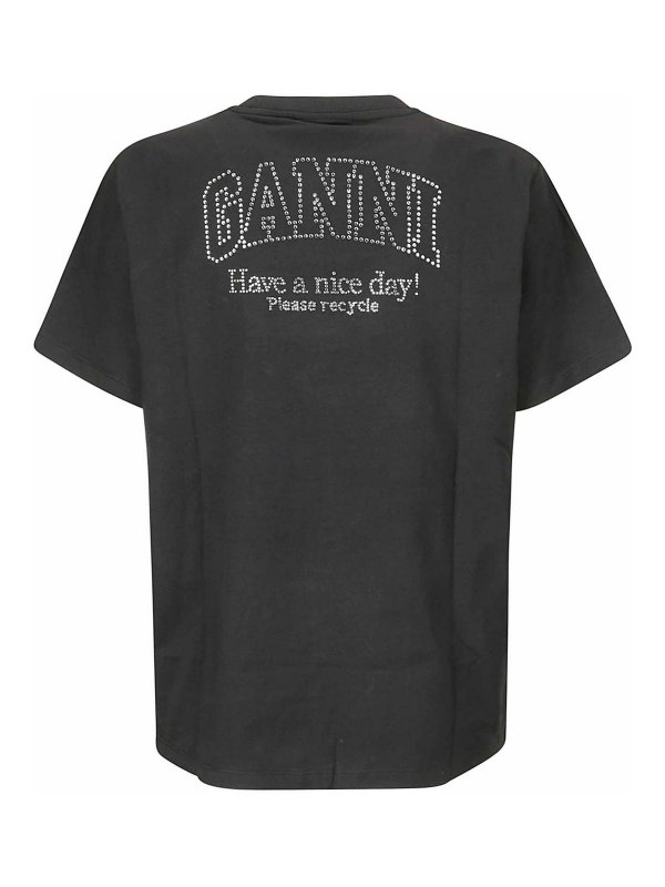 GANNI: Camisetas online - Camiseta - Negro