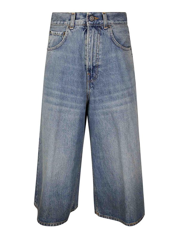 HAIKURE: トラウザーショーツ - ショートパンツ - ダークブルー