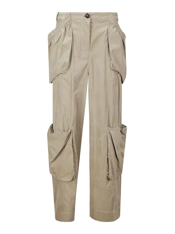 LOW CLASSIC: カジュアルトラウザー - カジュアルパンツ - ライトブラウン