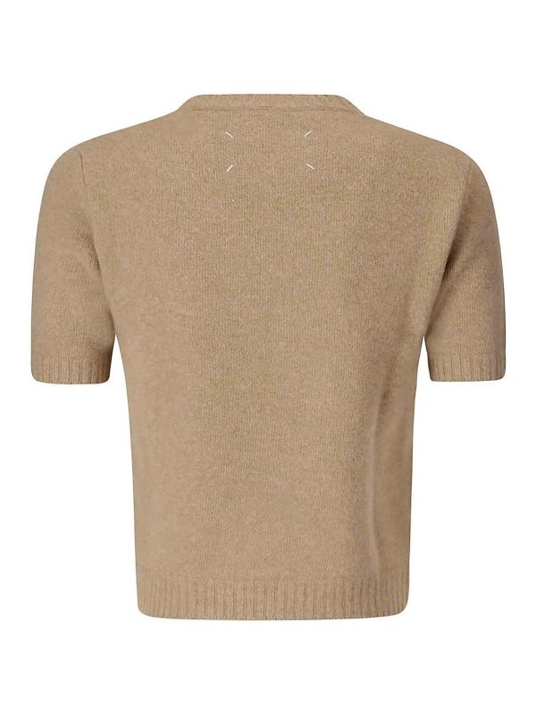 Maison Margiela: クルーネック online - クルーネック - ベージュ