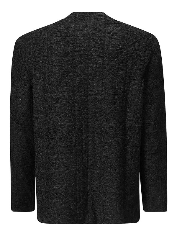 MM6 MAISON MARGIELA: Strickpullover mit Rundhalsausschnitt online - Rundhalspullover - Grau