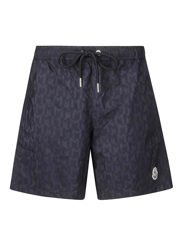 MONCLER: Badeanzüge und Badehosen - Badehose - Blau