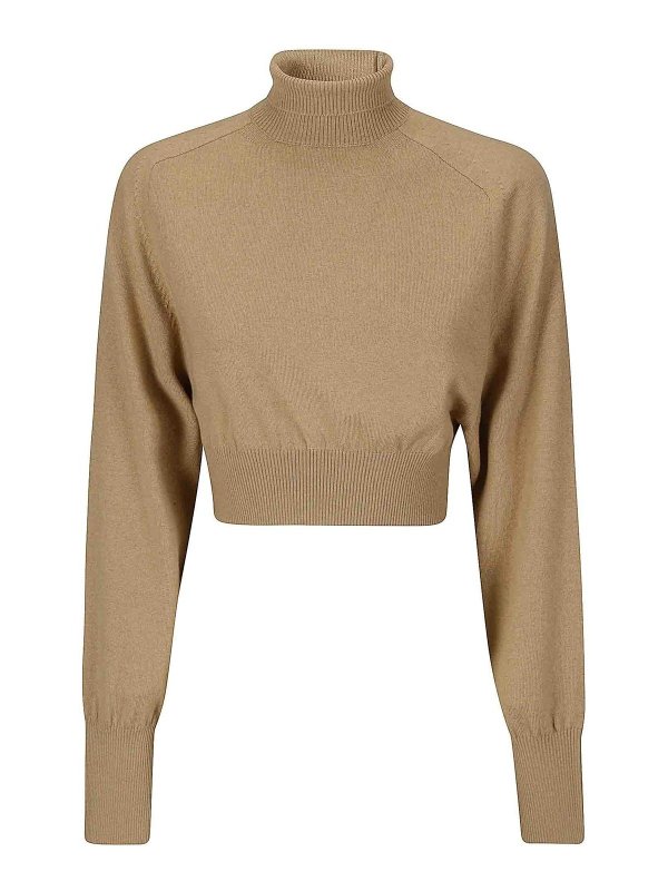 SPORTMAX: U-Boot-Ausschnitt - U-Boot-Pullover - Braun