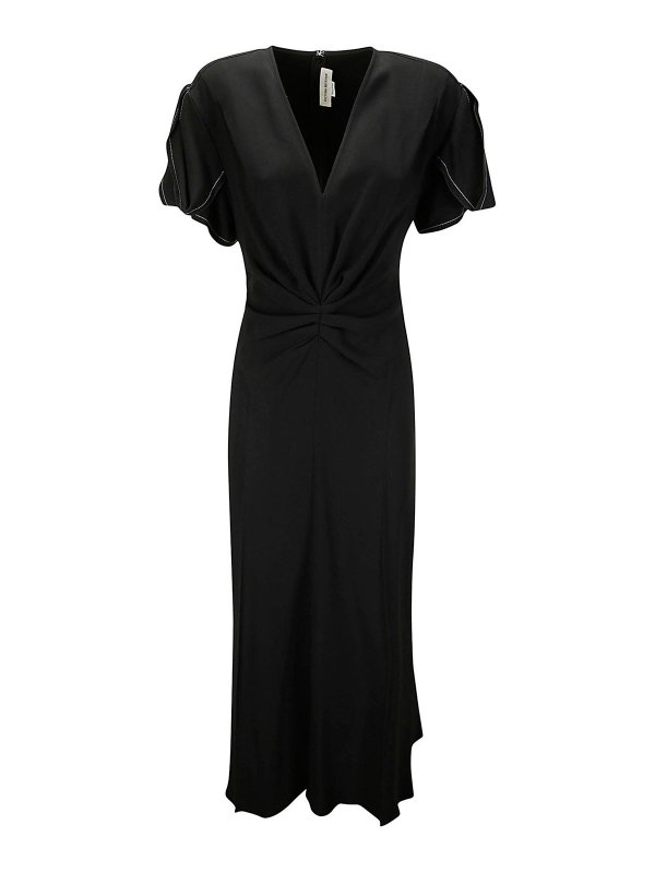 VICTORIA BECKHAM: ニーレングスドレス - 膝丈ドレス - 黒