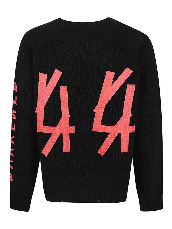 44 LABEL GROUP: Strickpullover mit Rundhalsausschnitt online - Rundhalspullover - Schwarz
