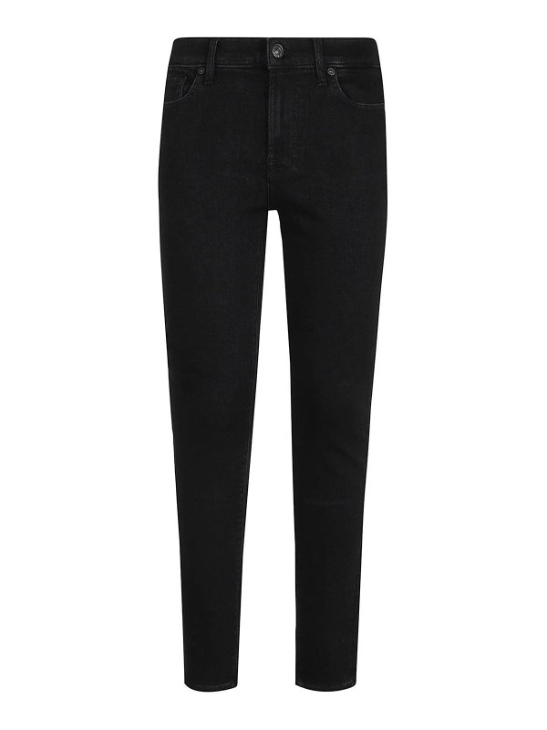7 FOR ALL MANKIND: スキニージーンズ - スキニージーンズ - 黒