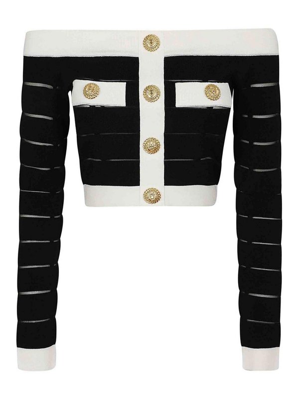 Balmain: Tops und Tank Tops - Top - Schwarz