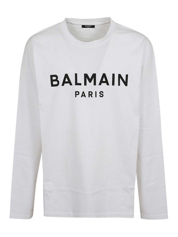 Balmain: t-shirts - Ls  Print T-Shirt