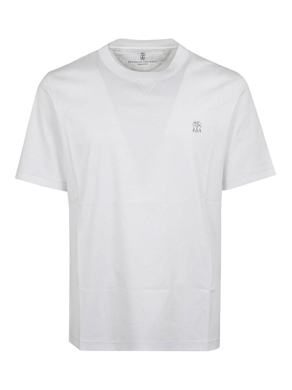 BRUNELLO CUCINELLI: T-shirts - T-Shirt - Weiß