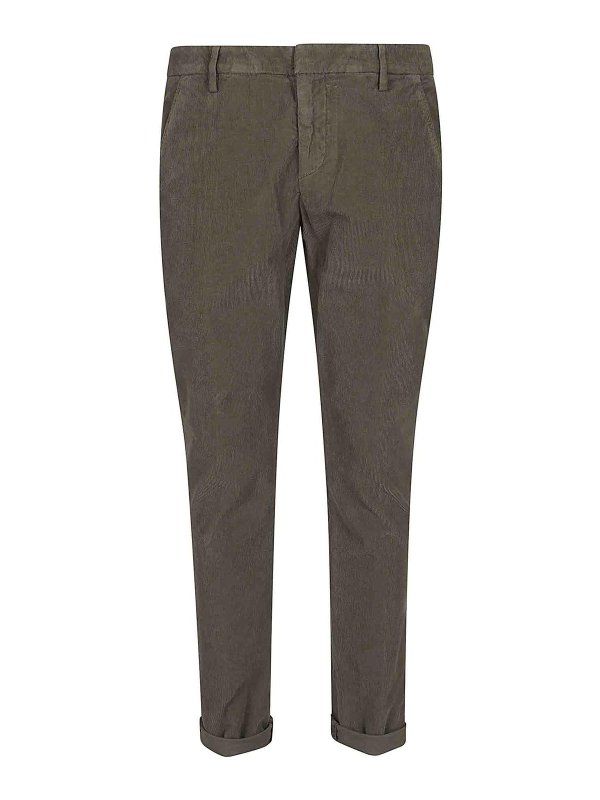 DONDUP: Pantalones casual - Pantalón Casual - Gris