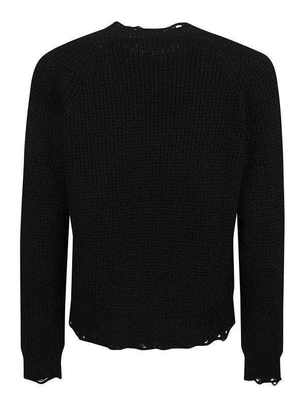 DSQUARED2: Strickpullover mit Rundhalsausschnitt online - Rundhalspullover - Schwarz