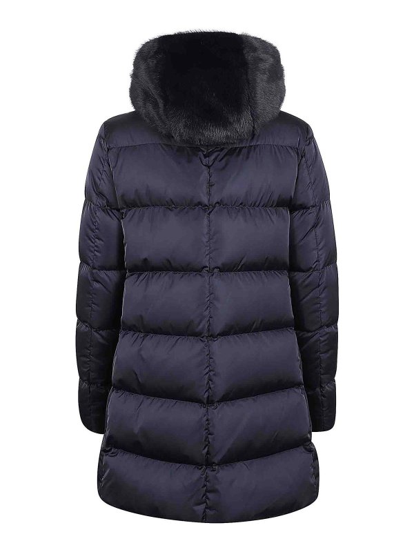 HERNO: padded coats online - Padded blue coat