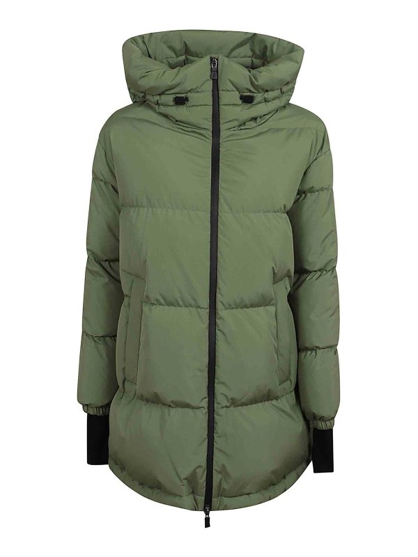 HERNO: Lange Daunenmäntel - Daunenmantel - Grün