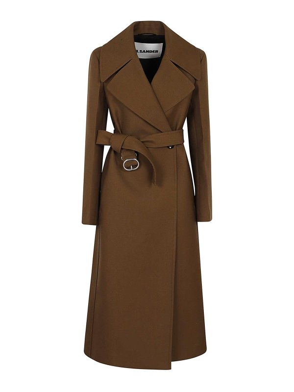 JIL SANDER: Kurze Mäntel - Kurzer Mantel - Orange