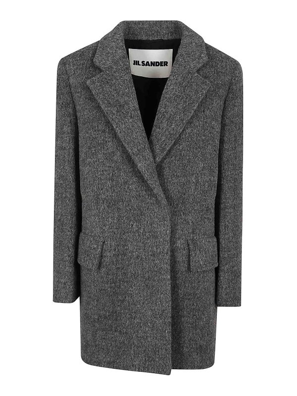 JIL SANDER: Manteaux au genou - Manteau Court - Noir