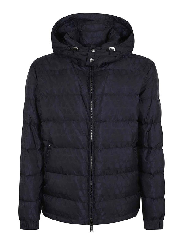 VALENTINO GARAVANI: ダウン・ハイテクジャケット - ダウンジャケット - ダークブルー