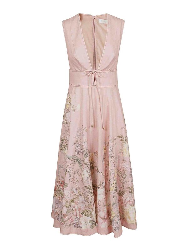 ZIMMERMANN: Knielange Kleider - Knielanges Kleid - Nude