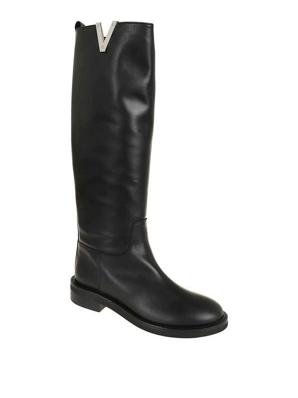 VIA ROMA 15: stivali online - Stivale ginocchio in pelle nera