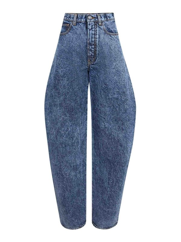 Alaïa: Jeans Rectos - Vaqueros Rectos - Beis Claro