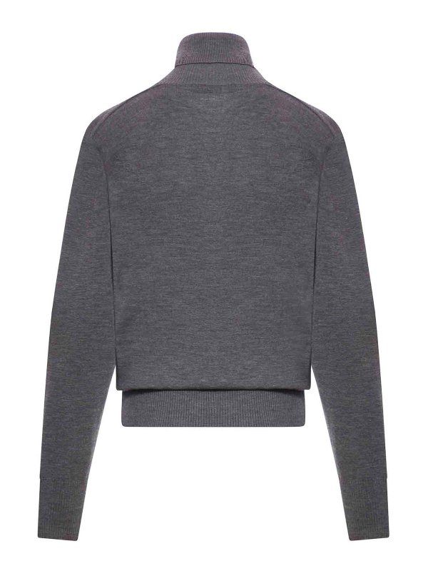 BURBERRY: Strickpullover mit Rundhalsausschnitt online - Rundhalspullover - Grau