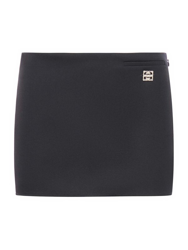GIVENCHY: Minifaldas - Minifalda - Negro
