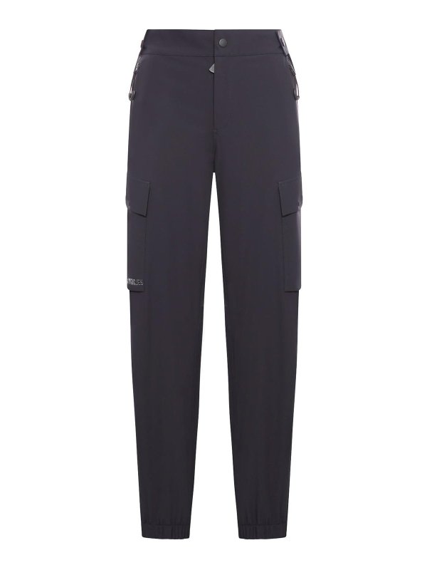 MONCLER: カジュアルトラウザー - カジュアルパンツ - 黒