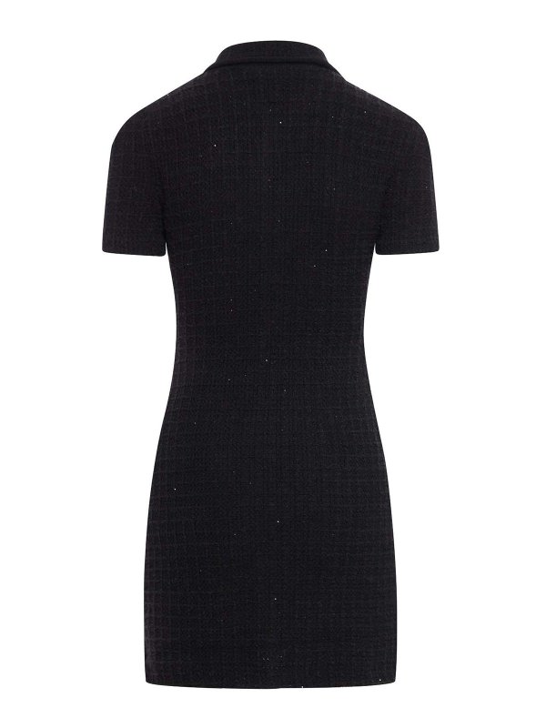 Self Portrait: short dresses online - Black Jewel Button Knit Mini Dress