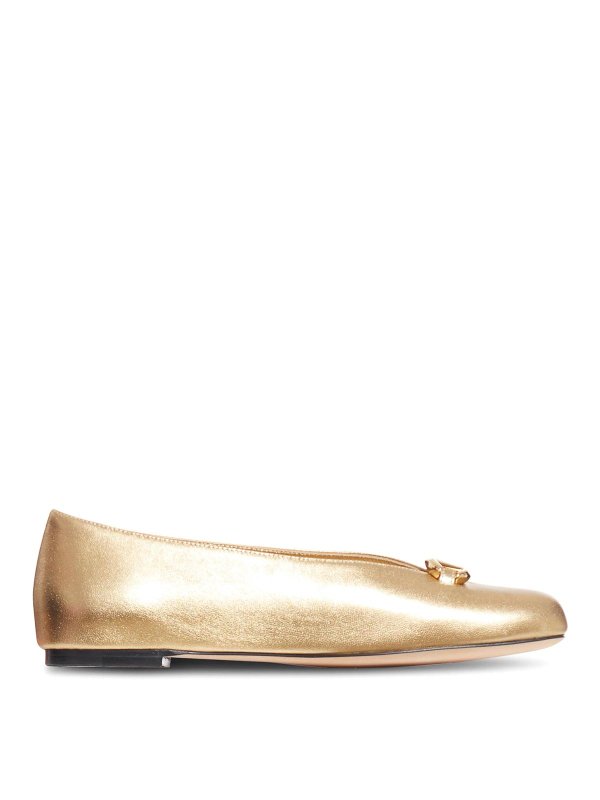 VALENTINO GARAVANI: フラットシューズ - フラットシューズ - 金