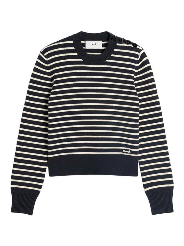 AMI PARIS: クルーネック - クルーネック - ブルー